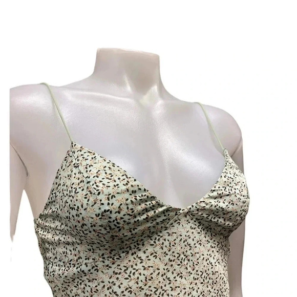 Princess Polly Stargazing Floral Mini Green Slip Dress Size 2 - Picture 12 of 14